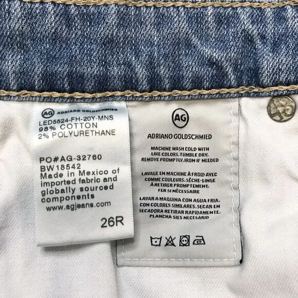 AG Adriano Goldschmied The Erin Distressed Denim Pencil Skirt Size 26R - Picture 3 of 10